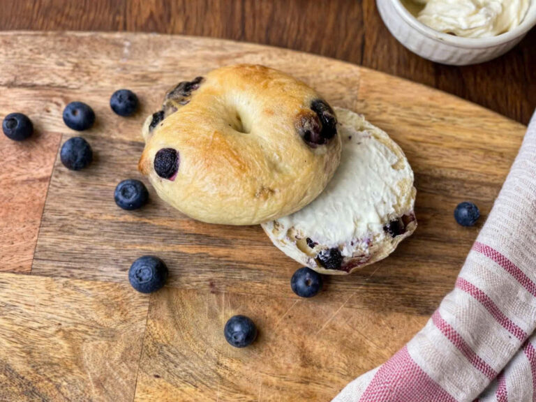 Delicious & Easy Sourdough Blueberry Bagels