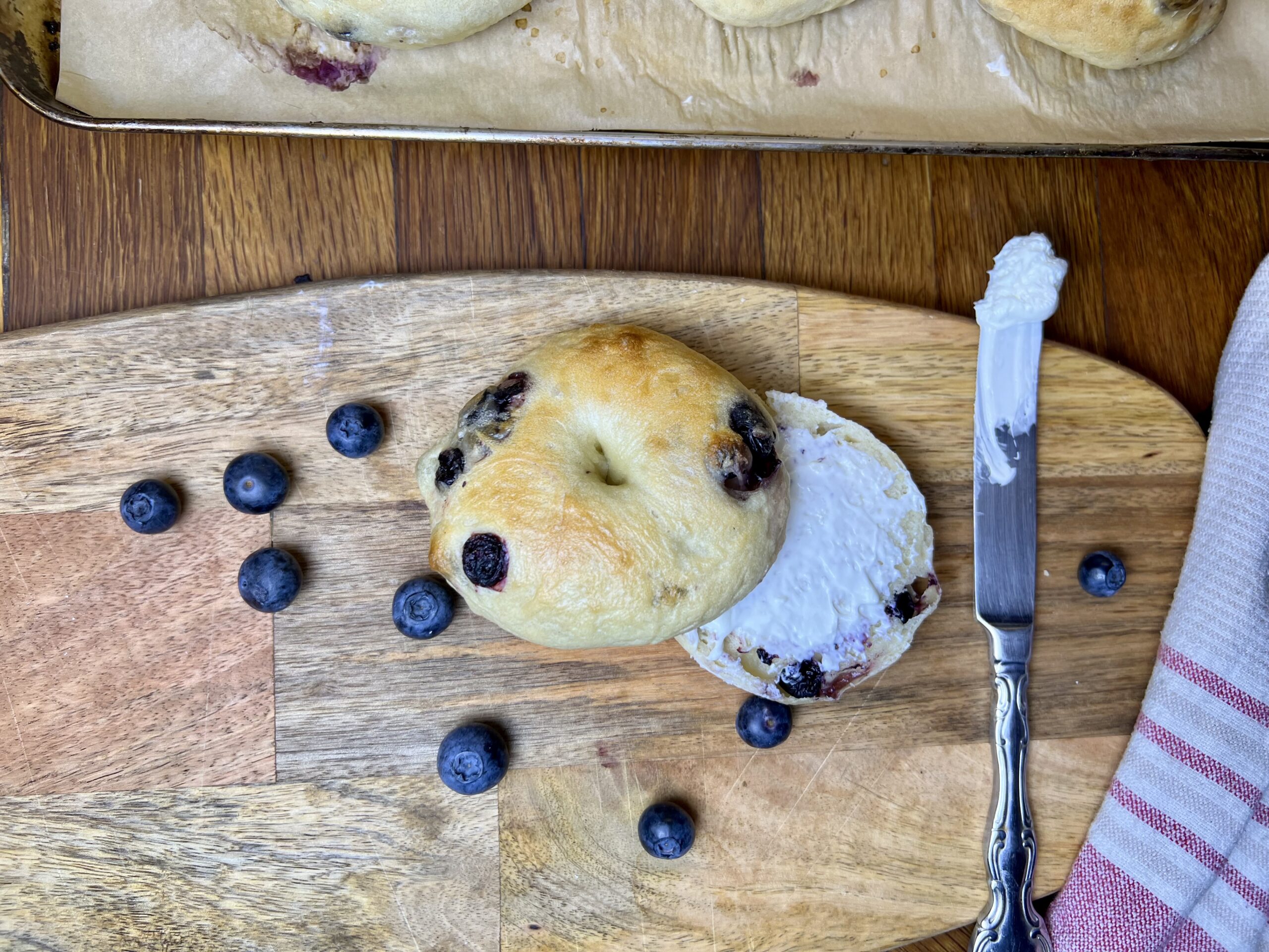 Delicious & Easy Sourdough Blueberry Bagels