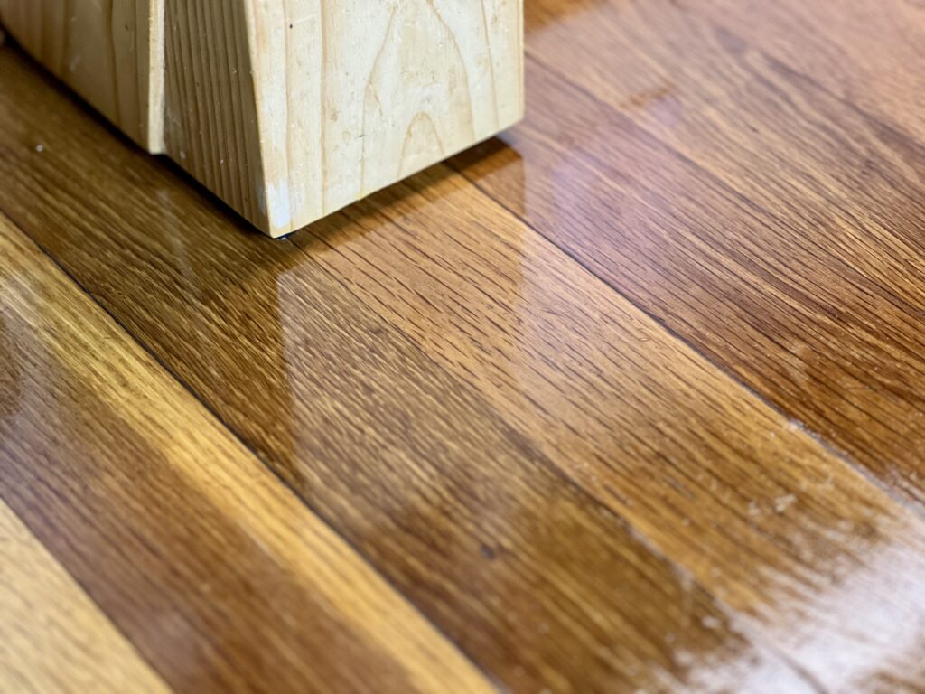 hard wood oak countertop close up