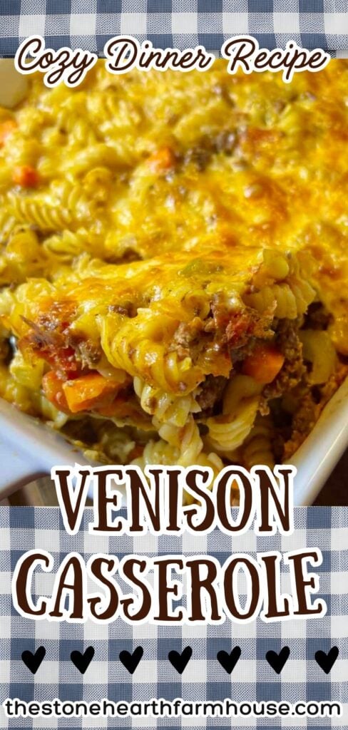 This easy venison casserole is the perfect cozy dinner recipe for busy nights. Made with ground venison, pasta, vegetables, and melted cheese, it’s a hearty wild game comfort food the whole family will love. Great for hunters, homesteaders, and anyone looking for simple venison recipes, freezer meals, and affordable homemade dinners.