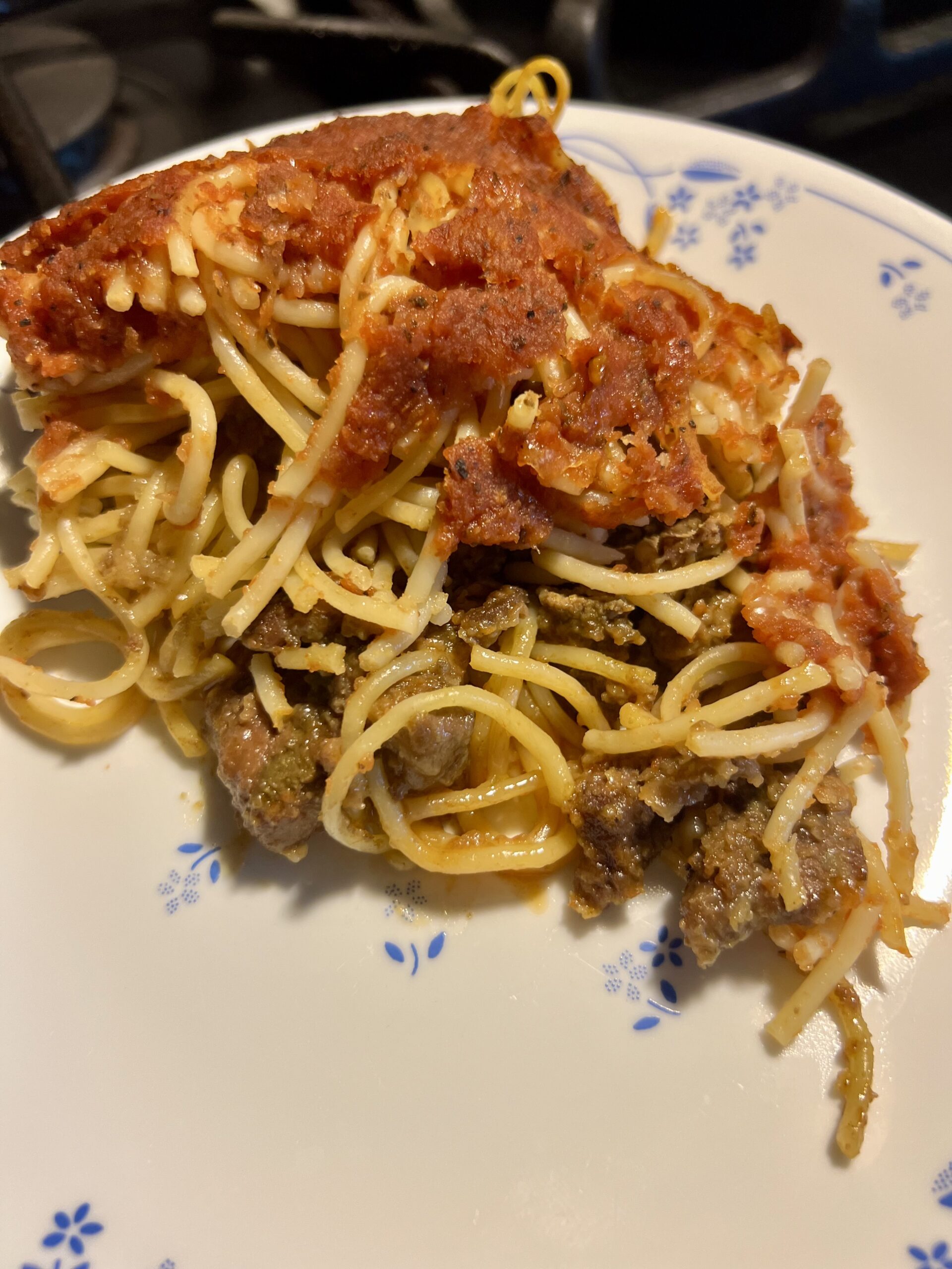 Easy Liver Casserole with Spaghetti and Cheese
