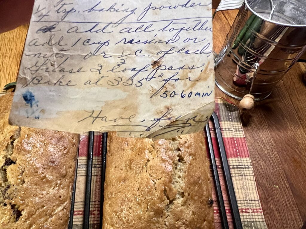 the old fashioned recipe card.