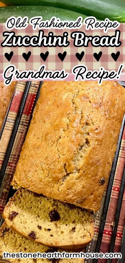 This old fashioned zucchini bread is a true grandma’s recipe made from scratch. Moist, tender, and packed with fresh zucchini, this classic belongs in every collection of old fashioned recipes. If you love vintage recipes and homemade baked goods, this zucchini bread is simple, nostalgic, and full of flavor. Perfect for using garden zucchini and baking the way grandma used to. Save this traditional zucchini bread recipe for later.