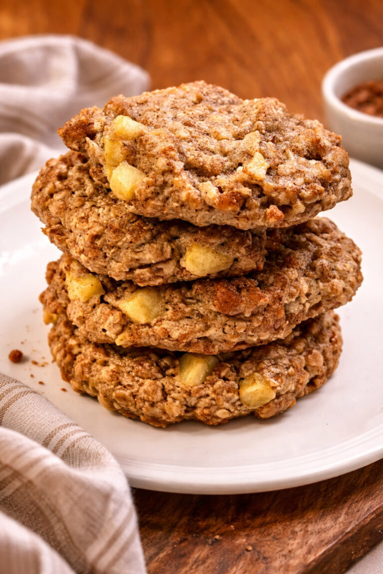 Old Fashioned Apple Cinnamon Oatmeal Cookies