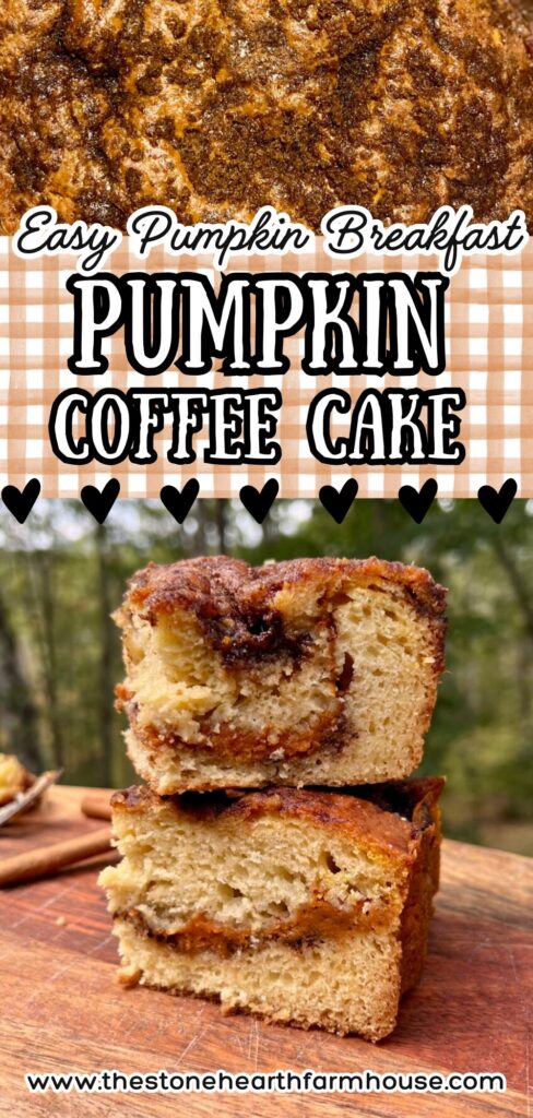 Easy pumpkin coffee cake made with pumpkin puree and a cinnamon streusel swirl. This moist pumpkin breakfast cake is perfect for fall baking and cozy mornings. A delicious option for pumpkin recipes baking, recipes using pumpkin puree baking, and pumpkin baking recipes. Soft, fluffy texture with warm spices, ideal for breakfast, brunch, or dessert.