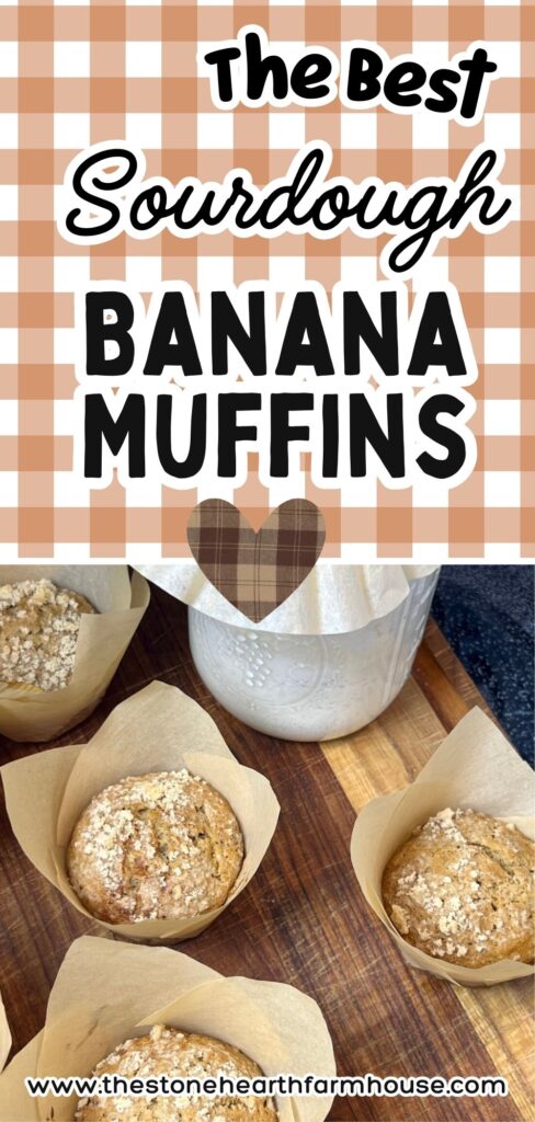 These are truly the best sourdough banana muffins 🍌 Soft, moist, and made with sourdough discard, they’re perfect for breakfast or snacks. A great way to use overripe bananas and reduce sourdough waste. Easy, family-approved, and freezer-friendly! Grab the full recipe and baking tips at The Stone Hearth Farmhouse.