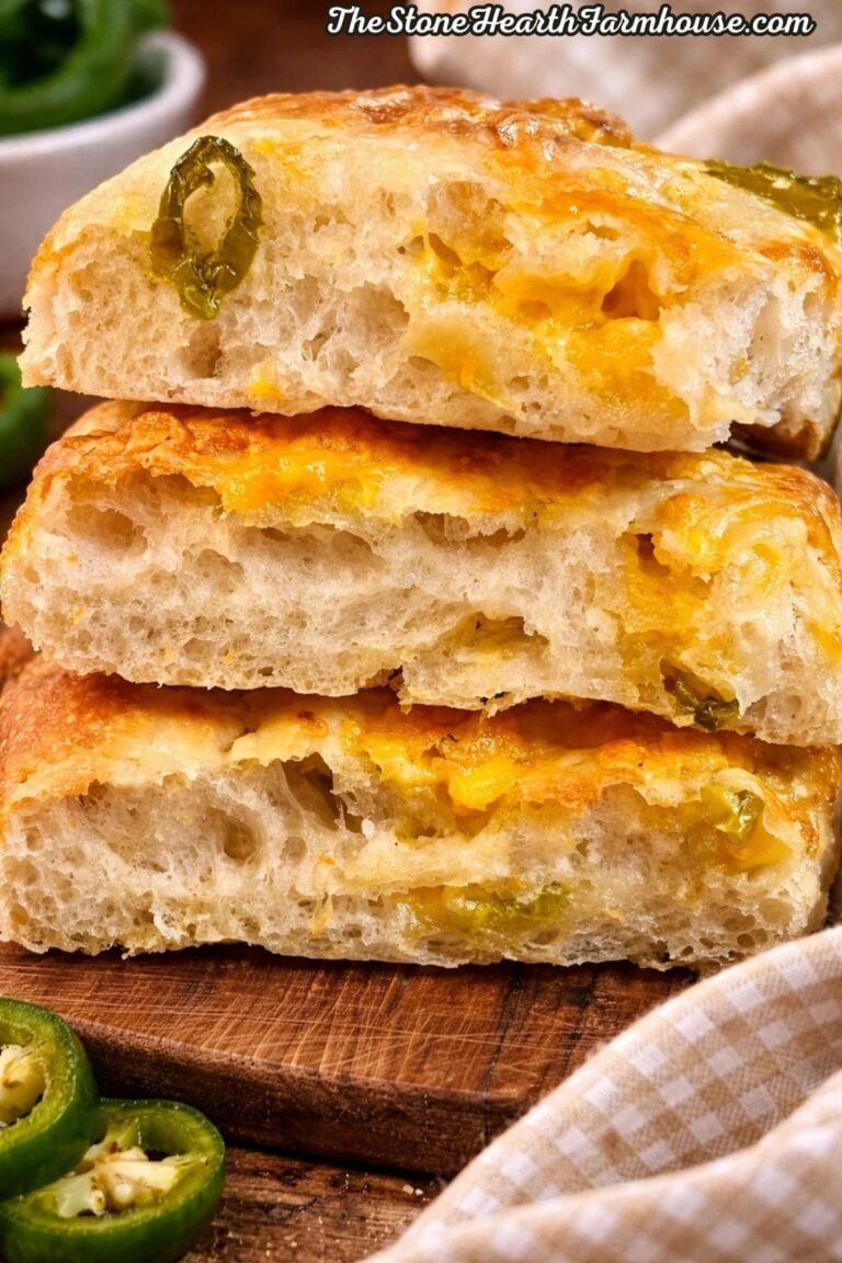 Jalapeño Cheddar Sourdough Focaccia