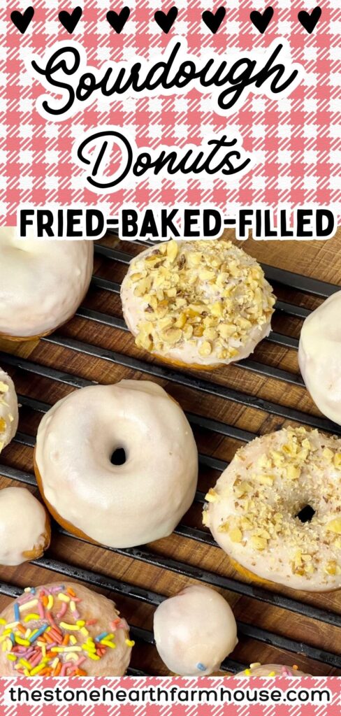 This sourdough donut recipe makes the best homemade donuts using sourdough active starter. Learn how to make sourdough donuts baked, fried, or filled, including donut holes. These easy sourdough donuts are soft, fluffy, and perfect for breakfast or dessert.