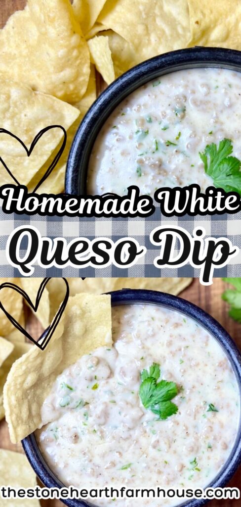 Creamy homemade white queso dip made with real white cheese and ground beef for the perfect restaurant-style queso dip at home. This easy queso dip recipe is made with simple ingredients and no Velveeta, giving it a smooth, rich flavor just like your favorite Mexican restaurant queso. Perfect for tortilla chips, parties, game day snacks, taco night, or appetizers. If you love authentic white cheese queso dip, this homemade queso recipe is easy to make on the stovetop or in the crock pot.