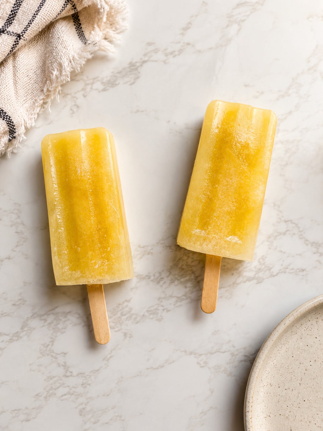Healthy Pineapple Popsicles