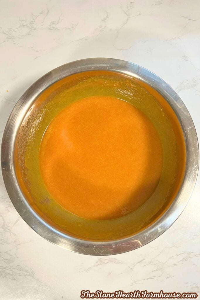 all the wet ingredients mixed together. 