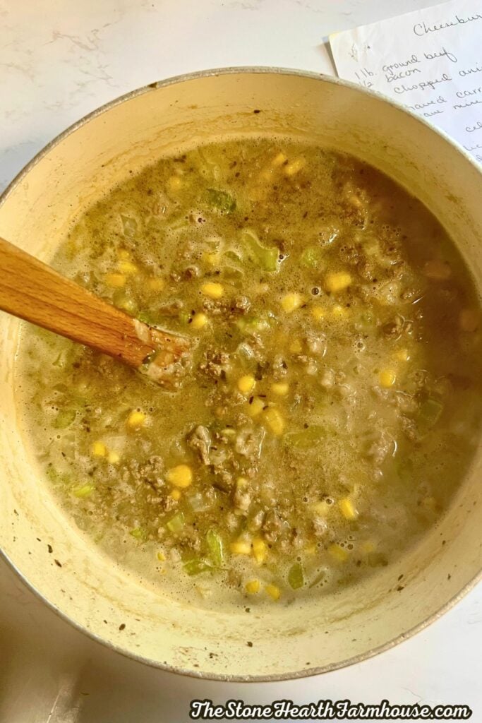 soup with chicken broth added.